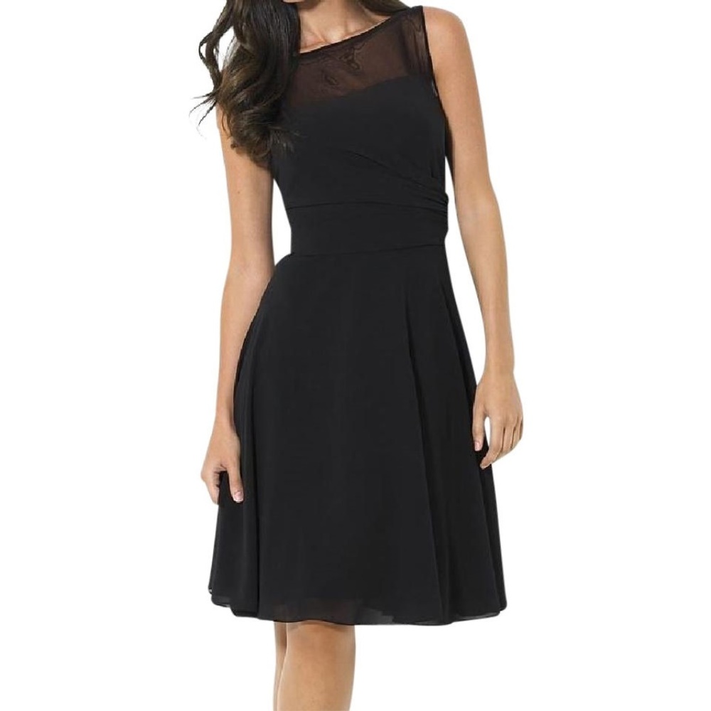 NEW Lauren Ralph Lauren Black Chiffon Dress